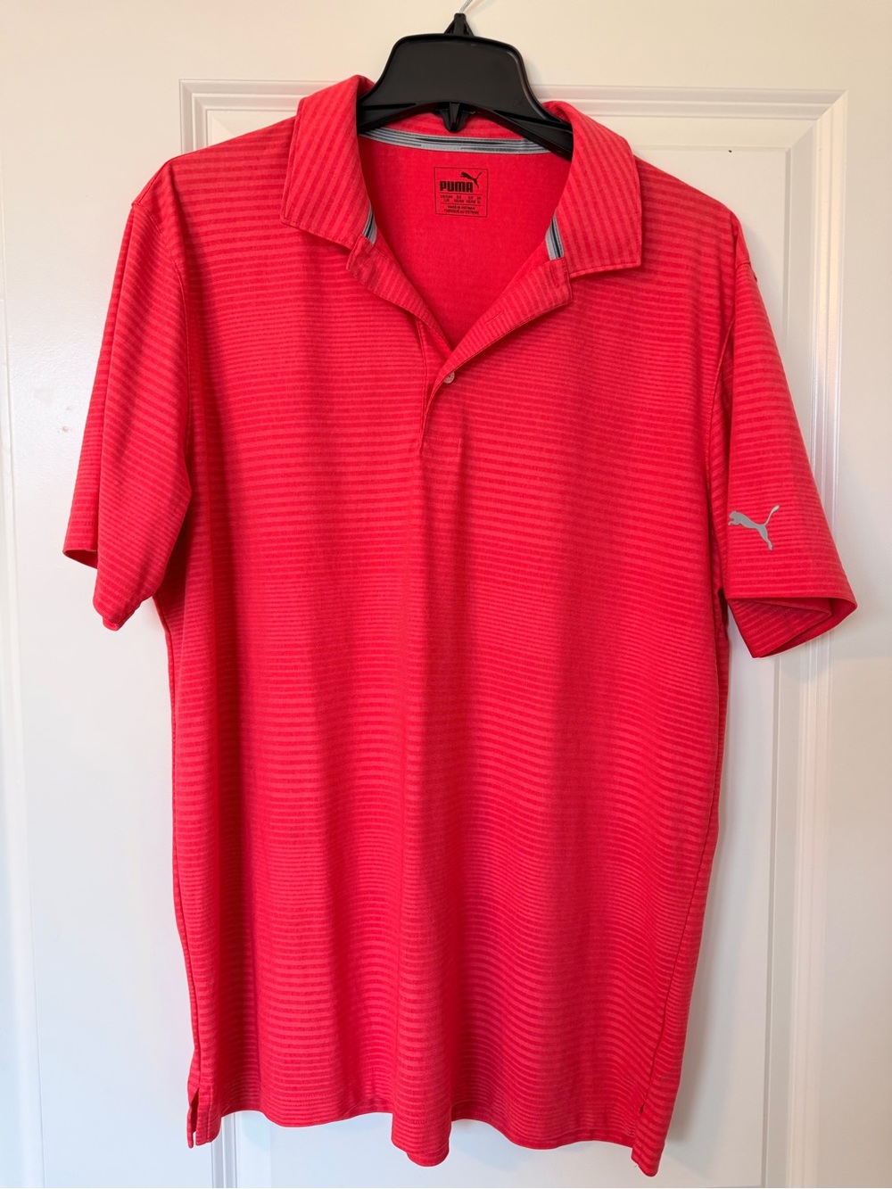 Puma Men’s Bright Red Short Sleeve Polo Shirt